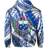 Custom Samoa Hoodie Artsy Style White LT9 - Polynesian Pride