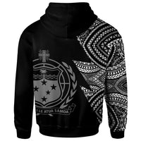 Samoa Custom Personalized Hoodie Flash Style White - Polynesian Pride