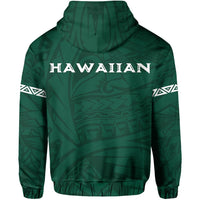 Polynesian Kakau Hawaii Warrior Football Hoodie (Zip) - Polynesian Pride