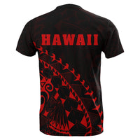 Kanaka Map T shirt ( Red) Turtle Style - Polynesian Pride
