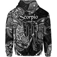 Scorpio Zodiac Polynesian Zip Hoodie Unique Style Black LT8 - Polynesian Pride