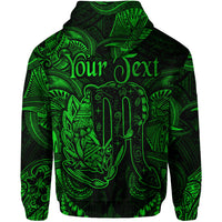 Custom Scorpio Zodiac Polynesian Zip Hoodie Unique Style Green LT8 - Polynesian Pride