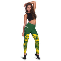 Tahiti Polynesian Leggings - Polynesian Tattoo Flag Version - Polynesian Pride