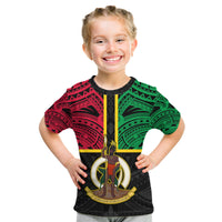 Vanuatu T Shirt Tribal Vanuatu Coat of Arms Flag Style LT9 - Polynesian Pride