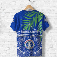 Northern Mariana Islands Rugby T Shirt Coconut Leaves CNMI - Polynesian Pride