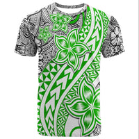 Traditional Polynesian Tribal Tattoo Retro T Shirt Green LT9 Green - Polynesian Pride