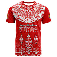 Tonga Kupesi Ngatu Merry Christmas T Shirt LT9 Red - Polynesian Pride