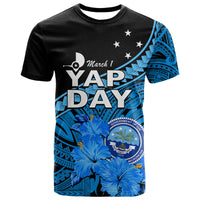 Yap State Day T Shirt Yap Flag and FSM Seal LT9 Blue - Polynesian Pride