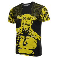 Hawaii Hook Polynesian Yellow Maui T Shirt - Polynesian Pride