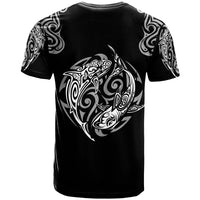 Polynesian T Shirt Polynesian Shark Tatoo Black Color - Polynesian Pride