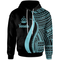 Vanuatu Hoodie Turquoise Tentacle Tribal Pattern Unisex Turquoise - Polynesian Pride