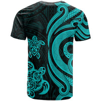 Yap Polynesian T Shirt Turquoise Tentacle Turtle - Polynesian Pride