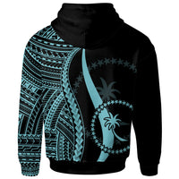 Chuuk Hoodie Turquoise Tentacle Tribal Pattern - Polynesian Pride