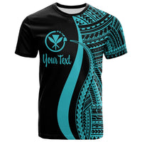 Hawaii Custom T Shirt Kanaka Maoli Turquoise Polynesian Tentacle Tribal Pattern Unisex TURQUOISE - Polynesian Pride