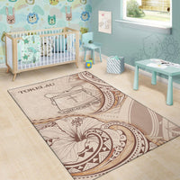 Tokelau Area Rug - Hibiscus Flowers Vintage Style - Polynesian Pride