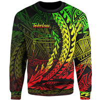 Tokelau Sweatshirt - Wings Style Reggae Color Unisex Black - Polynesian Pride