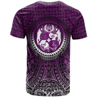 Tonga T Shirt Circle Pattern Purple - Polynesian Pride
