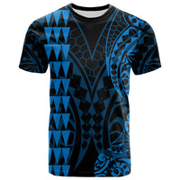 Kakau Polynesian Tribal T Shirt LT13 Blue - Polynesian Pride