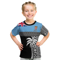 (Custom Personalised) Fiji Tapa Pattern T Shirt Kid Coconut Tree LT13 - Polynesian Pride