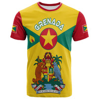 Grenada T Shirt Power Grenada Mix Coat of Arms LT13 Art - Polynesian Pride