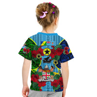 Malampa Fiji Day Hibiscus T Shirt KID Style LT6 - Polynesian Pride