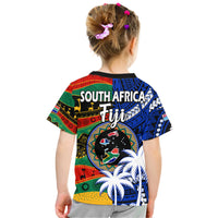 Indigenous South Africa Mixed Fiji Palm Tapa Kid T Shirt LT9 - Polynesian Pride