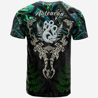 Aotearoa Paua Shell T Shirt Maori Manaia and Fish LT13 - Polynesian Pride