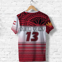 Custom Tahiti Rugby T Shirt Impressive Custom Text and Number - Polynesian Pride