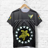 Custom The Kukis T Shirt Cook Islands Rugby Black Custom Text and Number LT13 - Polynesian Pride