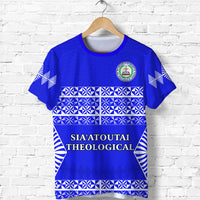 Siaatoutai Theological College T Shirt Tonga Pattern LT13 Unisex Blue - Polynesian Pride