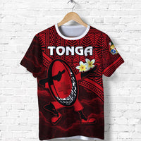 Tonga Rugby T Shirt Dab Trend Creative Unisex Red - Polynesian Pride