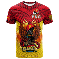 Custom Papua New Guinea Rugby Kumul Pride T Shirt LT2 - Polynesian Pride