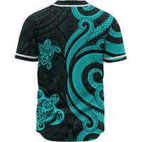 Vanuatu Baseball Shirt - Tutquoise Tentacle Turtle - Polynesian Pride