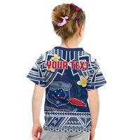 Custom Samoa T Shirt Samoan Plumeria Flowers Mix Polynesian Pattern LT14 - Polynesian Pride