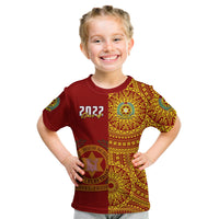 (Custom Text And Number) Tonga Vavau High School T Shirt KID Class Of Year Tongan Ngatu Pattern LT14 - Polynesian Pride