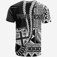 Custom Fiji T Shirt Masi Tapa Patterns Black Style LT6 - Polynesian Pride
