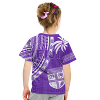 Fiji Rugby Sevens T Shirt KID Fijian 7s Tapa Polynesian Purple LT13 - Polynesian Pride