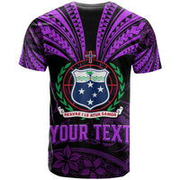 Custom Samoa Tatau T Shirt Purple Polynesian Ula Nifo LT13 - Polynesian Pride