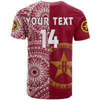 (Custom Text and Number) Tonga Eua High School T Shirt Class of Year Tongan Ngatu Pattern LT14 - Polynesian Pride