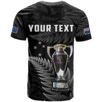 Custom New Zealand 2022 Rugby T Shirt Black Fern Proud Champions RWC LT14 - Polynesian Pride