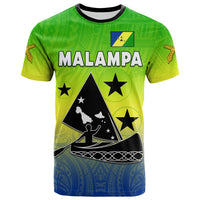 Custom Malampa Province T Shirt Native Canoe Mix Vanuatu Pig Tusk Green Version LT14 - Polynesian Pride