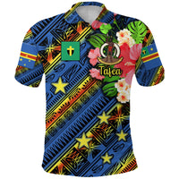 Vanuatu Tafea Polo Shirt Independence Be Proud LT8 Blue - Polynesian Pride