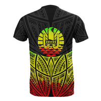 Tahiti Polynesian T Shirt Reggae Pride Map and Seal - Polynesian Pride