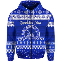 Tapunisiliva College Christmas Zip Hoodie Simple Style LT8 - Polynesian Pride
