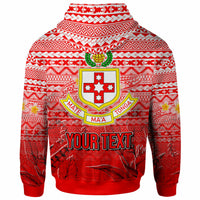 Tonga Custom Hoodie Kolisi Tonga With Tropical Flowers LT10 - Polynesian Pride