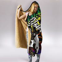 Tonga Custom Personalised Hooded Blanket - Rainbow Polynesian Pattern - Polynesian Pride