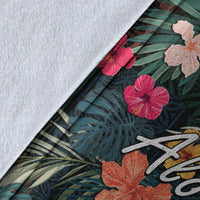 Hawaii Premium Blanket Tribal Elements And Hibiscus Version LT9 - Polynesian Pride