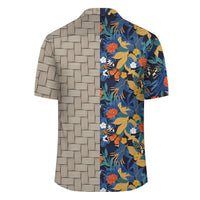 Tropical Buttterfly And Flower Lauhala Moiety Hawaiian Shirt - Polynesian Pride