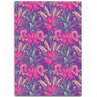 Tropical Hibiscus Purple Area Rug - AH Luxurious - Polynesian Pride