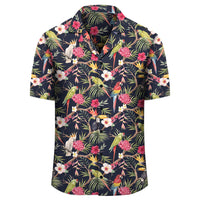 Tropical Hibiscus Strelitzia Palm Leaves Hawaiian Shirt - Polynesian Pride